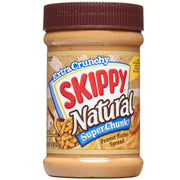 SKIPPY Natural SUPER CHUNK Peanut Butter Spread, 7 g Protein Per Serving, 15 oz (12 Pack)