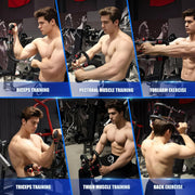 Twister Arm Trainer, 60-110lb Adjustable Resistance Workout Equipment Twister Arm Chest Exerciser Power Twister Bar, Portable Chest Press Machine Detachable Design Fitness for Home & Gym