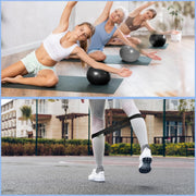 Poen Home Pilates Kit for Women Pilates Equipment Ring and Ball Set with Stretching Strap 8 Resistance Bands Non Slip Socks Gym Back Bags Exercise Equipment for Workout