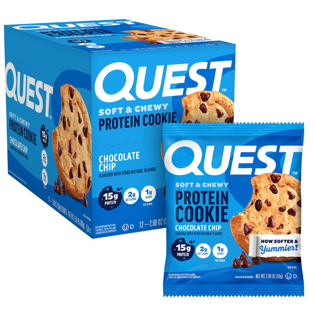 Quest Nutrition Peanut Butter Protein Cookie, 15g Protein, 1g Sugar, 5g Net Carbs, Keto Friendly, High Protein, Low Carb, 12 Count