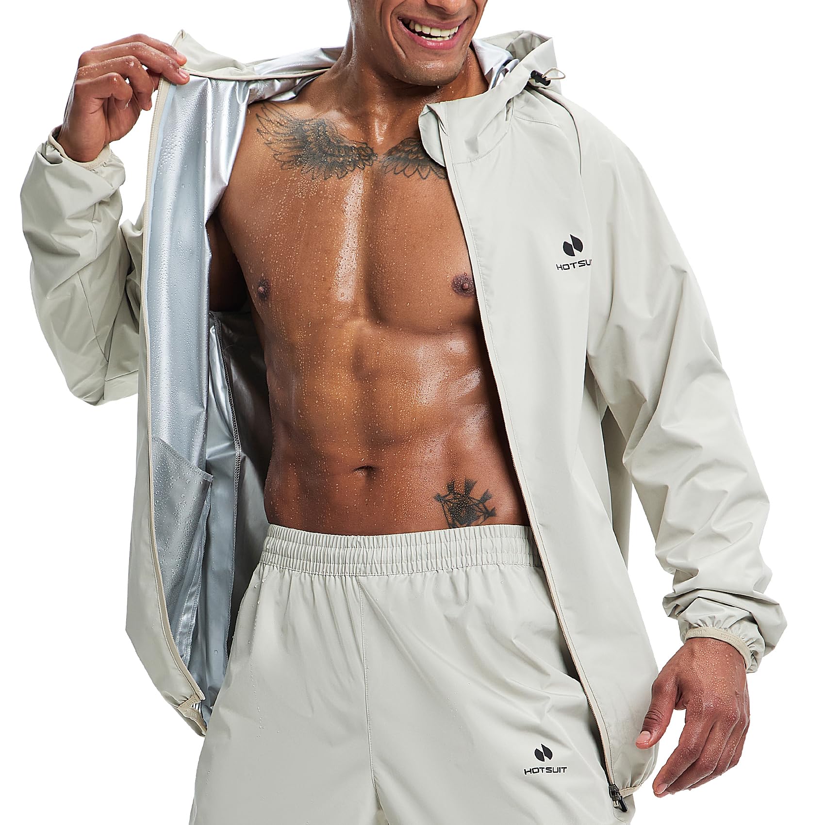HOTSUIT Sauna Suit for Men Weight Loss Sweat Suit Boxing Exercise Sweat Sauna Jacket Pants