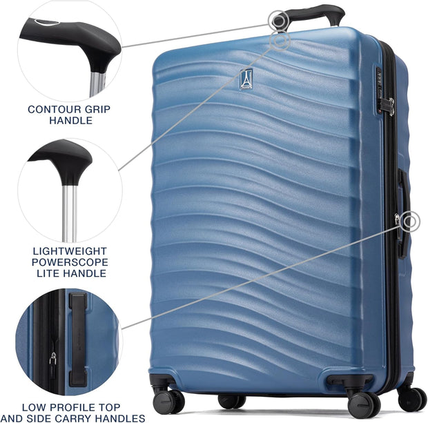 Travelpro Maxlite Air V2 Hardside Expandable Checked Luggage, 8 Spinner Wheels, Lightweight Hard Shell Suitcase, TSA lock, Ensign Blue, Checked Large 28-Inch