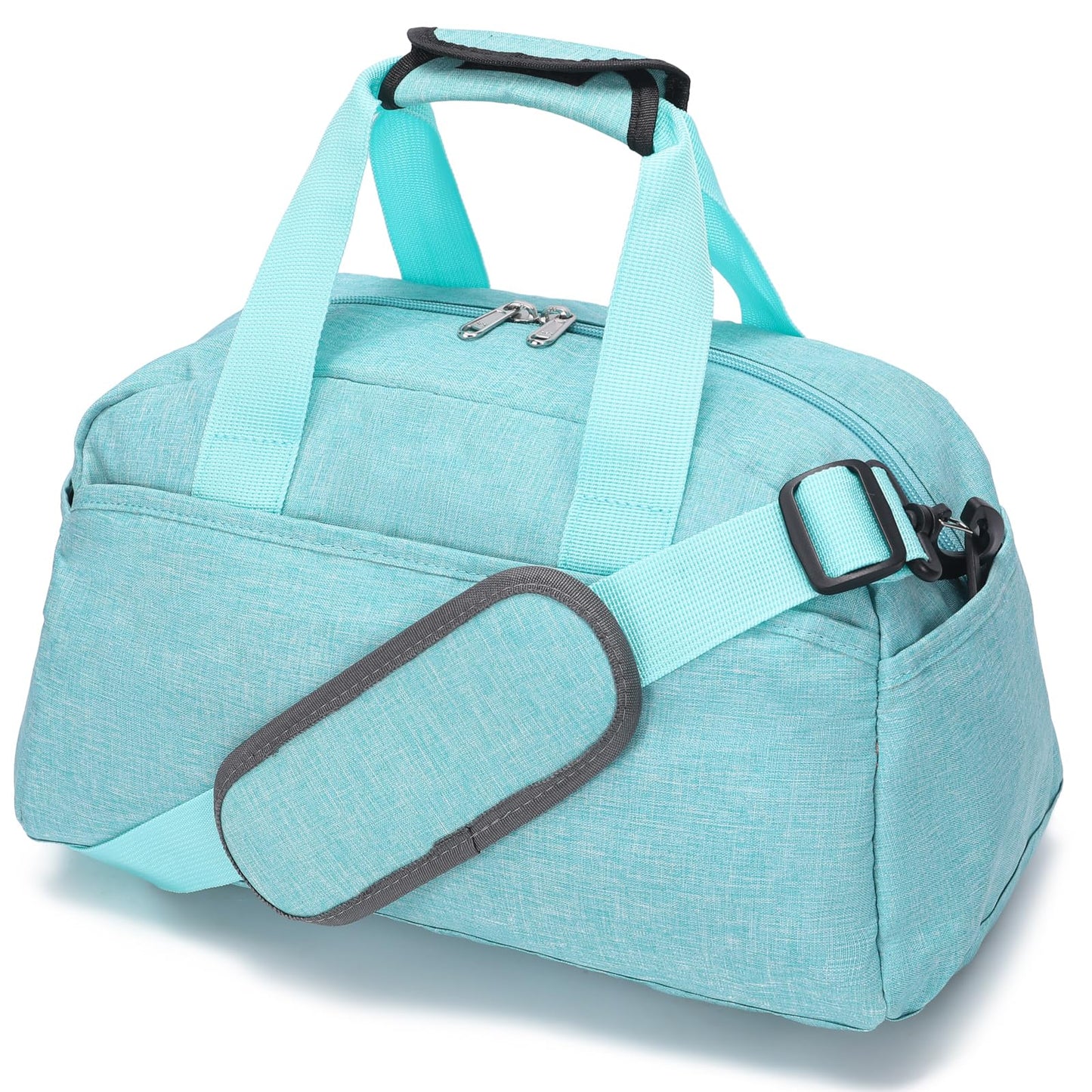 14 inch Small Gym Bag for Women & Men, Mini Duffel Bag for Travel Sports Lightweight Carry On Bag, Black