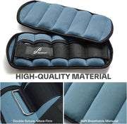 Sportneer Adjustable Ankle Weights for Women and Men 7 lbs/Pair Adjustable Leg Weights with Secure Straps, Strength Training Weighted for Yoga, Walking, Running, Aerobics, Gym, Physical Therapy