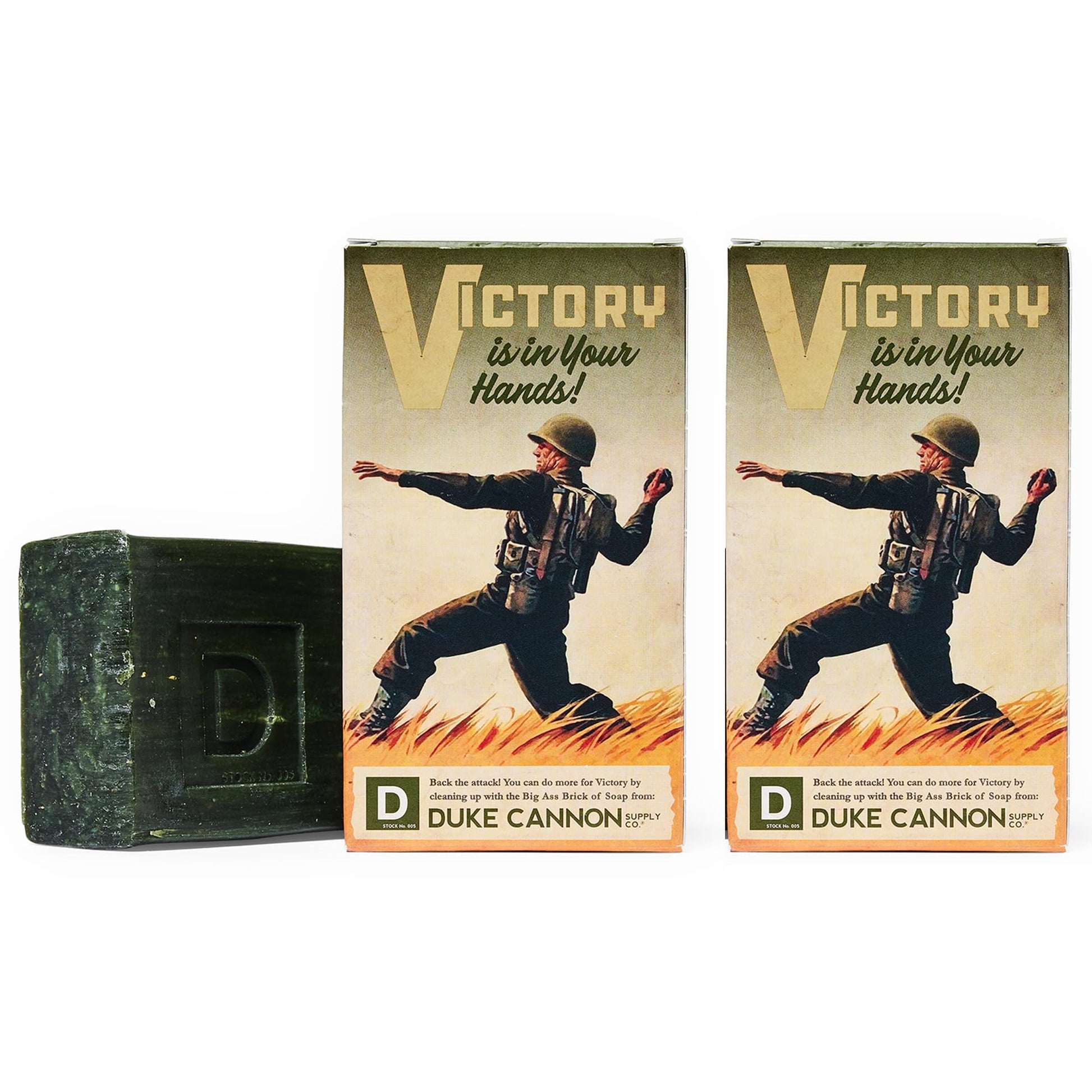 Duke Cannon Big Brick of Soap - Naval Diplomacy 2 Pack | 10 oz Bars | Refreshing Ocean Scent | Men's Bar Soap