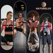 Weighted Vest Men or Women - 5/10/15/20/25/30lbs Weights with Reflective Stripe, Weighted Vest for Workout Equipment for Strength Training Running - Walking Weight Loss