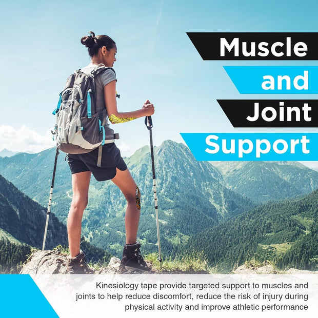 OK TAPE Hypoallergenic Digtal Printed Kinesiology Tape, Elastic Sports Athletic Tape, 2 Rolls, 2in×16.4ft Uncut Roll-DIY