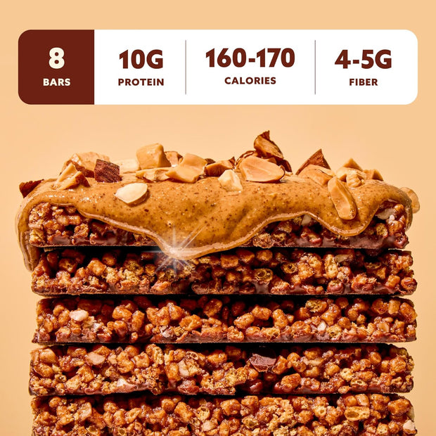 Mezcla Puff Crispy Protein Bars, Gluten Free & Vegan Protein Bars, 10g Protein, Alt for Crispy Rice Treat, Granola Bars & Breakfast Bars, Healthy Snacks for Adults, Variety Pack, 8 Count