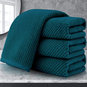 Towels for Bathroom - 100% Cotton | Lightweight | Thick | Soft, Quick Dry Towels, Bath Towel Set of 6 Large, 2 Bath 30"x56", 2 Hand 18"x28", 2 Washcloths 13"x13", Luxury Shower Towel Set, Aqua Teal