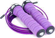 WOD Nation Attack Speed Jump Rope : Adjustable Jumping Ropes : Unique Two Cable Skipping Workout System : One Thick and One Light 11 Foot Cable : Perfect for Double Unders : Men and Women