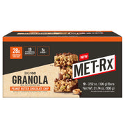 MET-Rx Big 100 Granola Protein Bar, Meal Replacement Bar, 28 G Protein, Chocolate Chip, Pack of 9