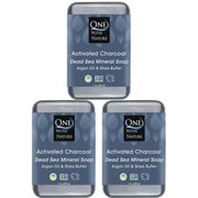 One With Nature Dead Sea Salt Sandalwood Soap 4oz 3-Pack – Purifying and Exfoliating Soap Bar with Dead Sea Minerals and Sandalwood for Face & Body, for Men & Women