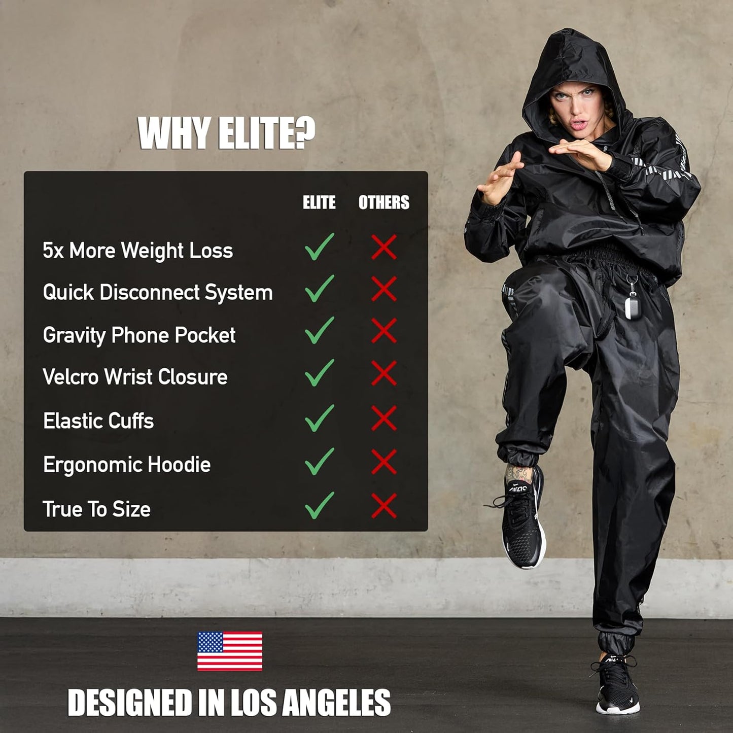 Elite Sports Sauna Suit for Weight Loss Men & Women Boxing MMA Wrestlers Gym Sweat Hoodie Sauna Suits Wrap Full Body Workout