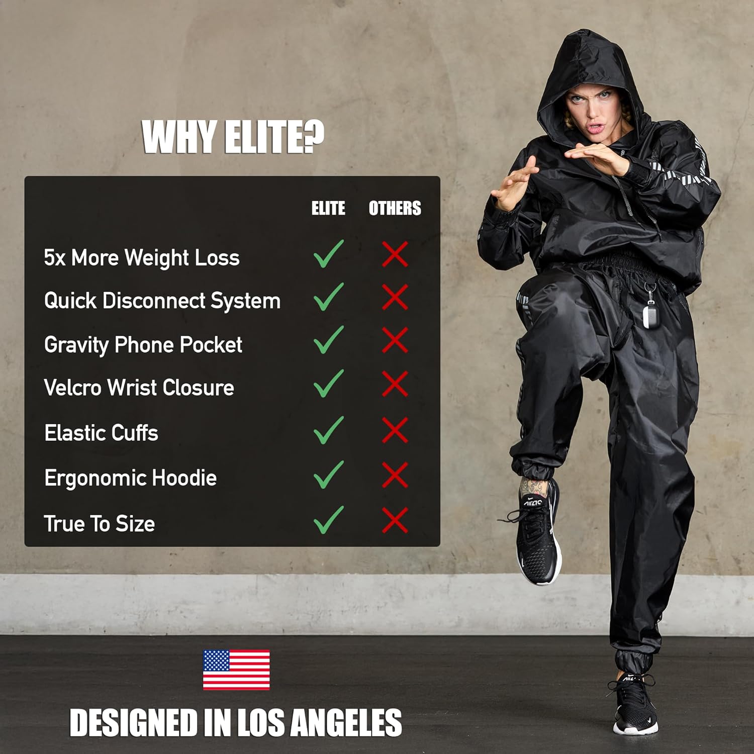 Elite Sports Sauna Suit for Weight Loss Men & Women Boxing MMA Wrestlers Gym Sweat Hoodie Sauna Suits Wrap Full Body Workout