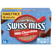 Swiss Miss Hot Cocoa Drink Mix, Milk Chocolate Flavor, Family Pack, 16 ct