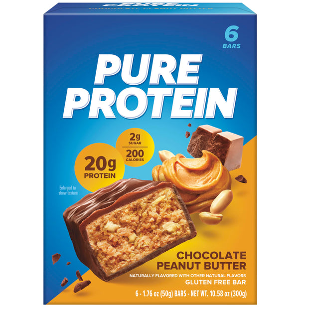Pure Protein Galactic Brownie Bars - 12 Count Box | 20g High Protein, Gluten-Free, On-the-Go Snack | Ideal Pre & Post-Workout Fuel | Low Sugar, Great Taste!