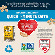 Quaker Quick 1-Minute Oatmeal, Non GMO Project Verified, 2.5 Pound (Pack of 2)