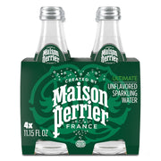 Maison Perrier Ultimate Unflavored Sparkling Water, 4 Pack Glass Bottle 44.632 fl oz