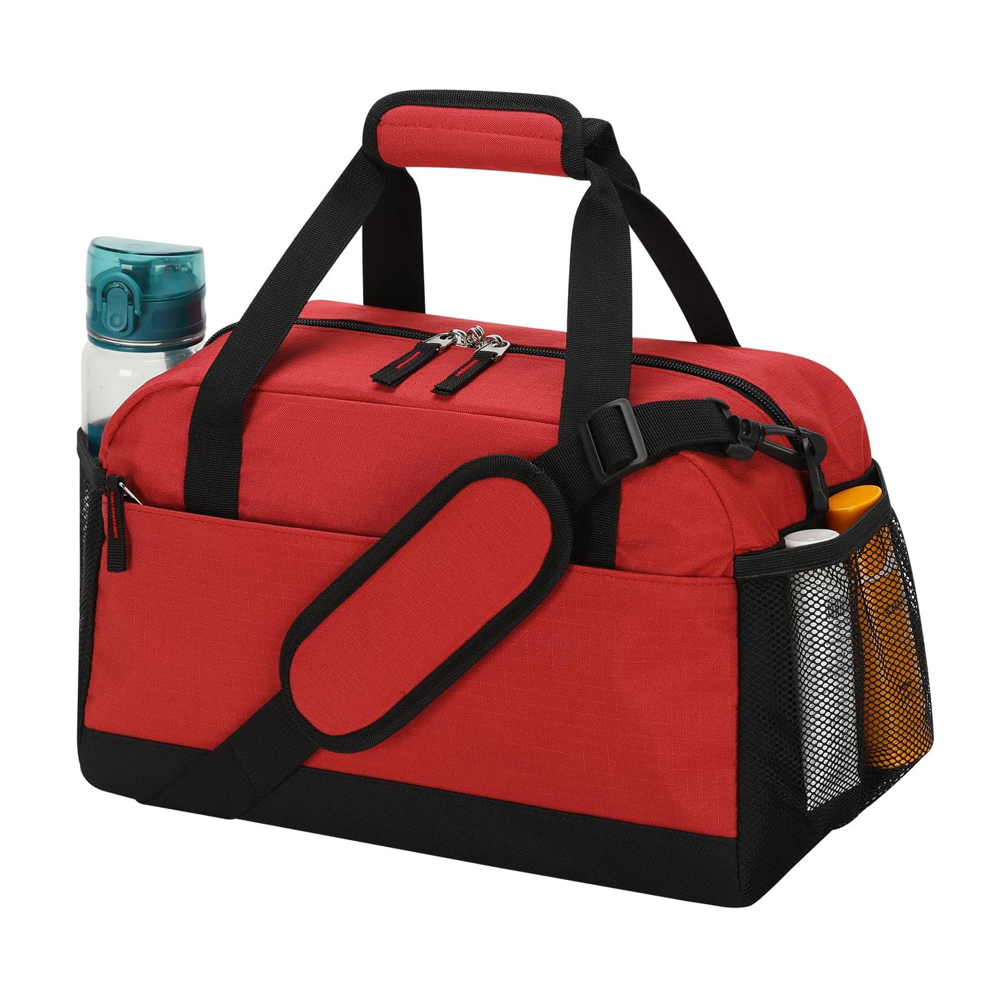 Small Gym Bag with Wet Pocket - 14 inch Mini Duffle Bag for Men & Women Lightweight Carry On Bag for Travel Sport - Black