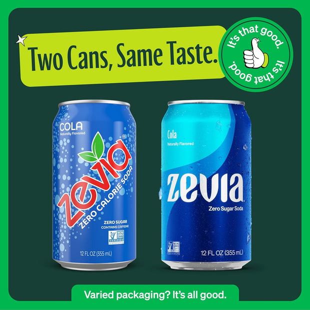 Zevia Zero Calorie Soda, Nostalgic Variety Pack, 12 Fl Oz (Pack of 20)