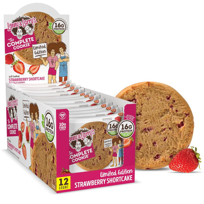 Lenny & Larry's The Complete Cookie, Strawberry Shortcake Limited Edition, Soft Baked, 16g Plant Protein, Vegan, Non-GMO, 4 Ounce (Pack of 12)