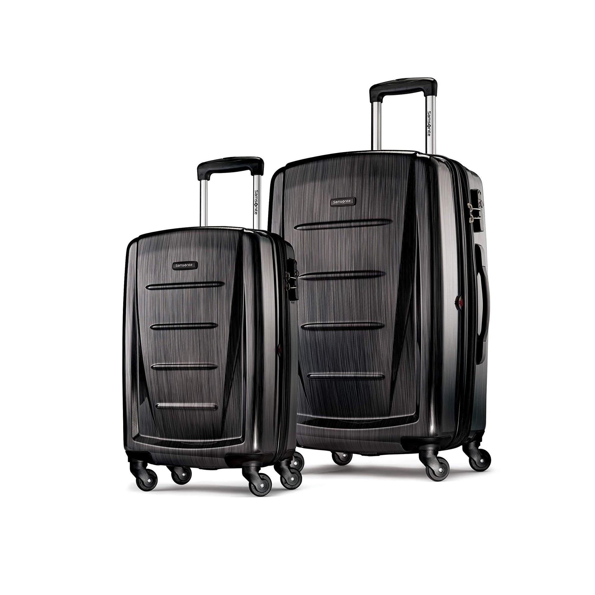 Samsonite Winfield 2 Hardside Expandable Luggage with Spinner Wheels, Burgundy, Checked-Medium 24-Inch