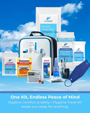 Travel Kit – Complete Airplane Travel Essentials Set for Men, Women, & Kids with Washable Case – 22-Piece TSA-Friendly Essentials for Flying
