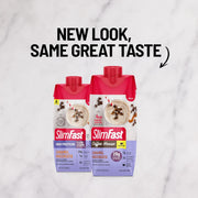 SlimFast Protein Shake with Caffeine, Caramel Macchiato- 20g Protein, Meal Replacement Shakes, High Protein with Low Carb and Low Sugar, 24 Vitamins and Minerals, 12 Count (Pack of 1)