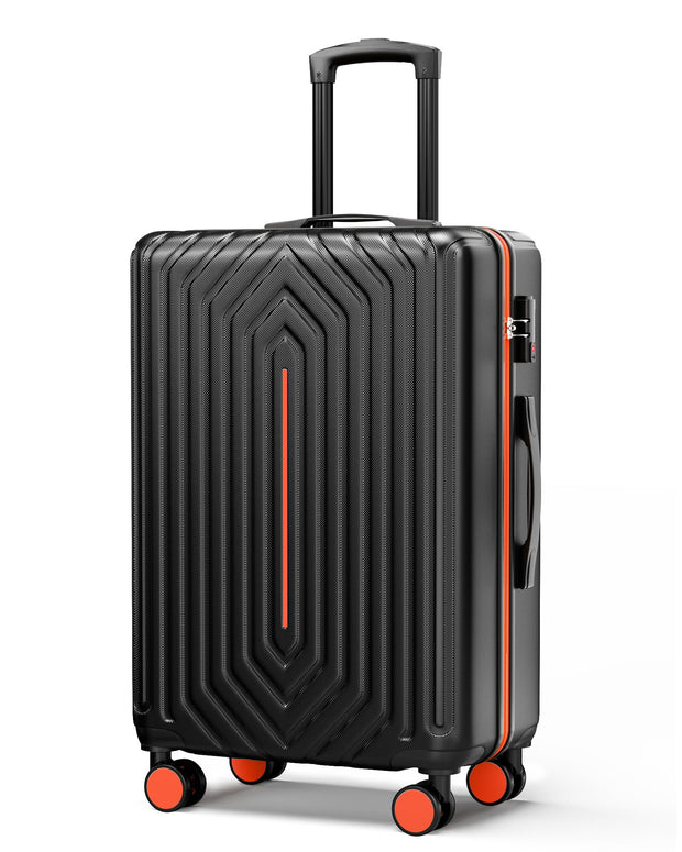 Luggage Sets 3 Piece, Carry On and Checked Hardside Lightweight Suitcase with Spinner Wheels and TSA Lock (20/24/28 inch), Purple