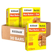 RXBAR Nut Butter and Oat Protein Bars, Protein Snacks, Honey Cinnamon Peanut Butter (6 Boxes, 30 Bars)