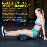 ProsourceFit High Density Foam Rollers 12 - inches Long, Firm Full Body Athletic Massage Tool for Back Stretching, Yoga, Pilates, Post Workout Muscle Recuperation, Black/Green