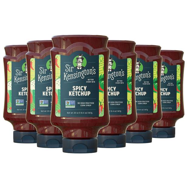 Sir Kensington's Classic Ketchup, Ketchup From Whole Tomatoes, No High Fructose Corn Syrup, Gluten Free, Certified Vegan, Non- GMO Project Verified, Shelf-Stable, 20 oz Pack of 2