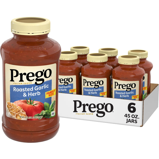 Prego Pasta Sauce, Italian Tomato Sauce with Roasted Garlic & Herbs, 24 Ounce Jar