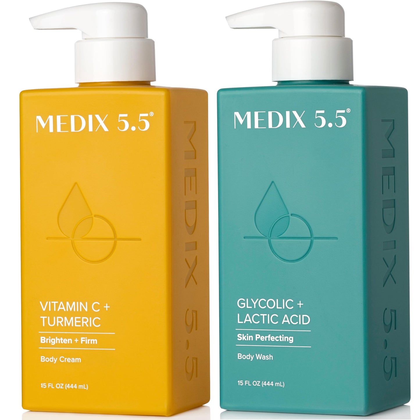 Medix 5.5 Glycolic Acid + Lactic Acid Exfoliating Body Wash Gel | KP Bump Eraser | AHA Exfoliant Skin Care Body Cleanser | Keratosis Pilaris & Acne | Anti Aging AHA Foaming Body & Face Wash, 15 Fl Oz