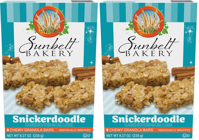 Sunbelt Bakery Snickerdoodle Chewy Granola Bars, 8-1.0 OZ Bars (Pack of 2)