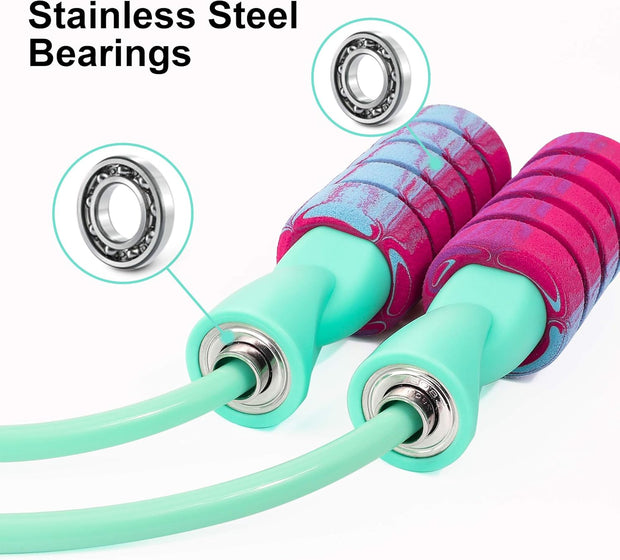 Jump Rope, Weighted Ropeless Skipping Rope for Fitness, Tangle-Free Rapid Speed Cordless Jump Rope Workout for Men, Women, Children…