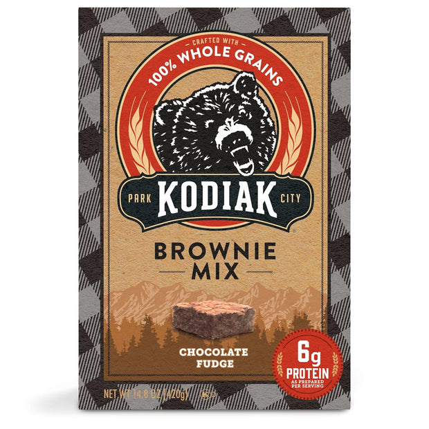 Kodiak Cakes Chocolate Fudge Brownie Mix, 14.8 Ounce Boxes (Pack of 6)