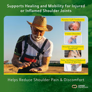 John Deere Shoulder Compression Sleeve by Copper Compression – Rotator Cuff Support for Tendonitis, Frozen Shoulder, Joint Pain & Inflammation – Seamless Knit Brace for Stability & Comfort – S/M