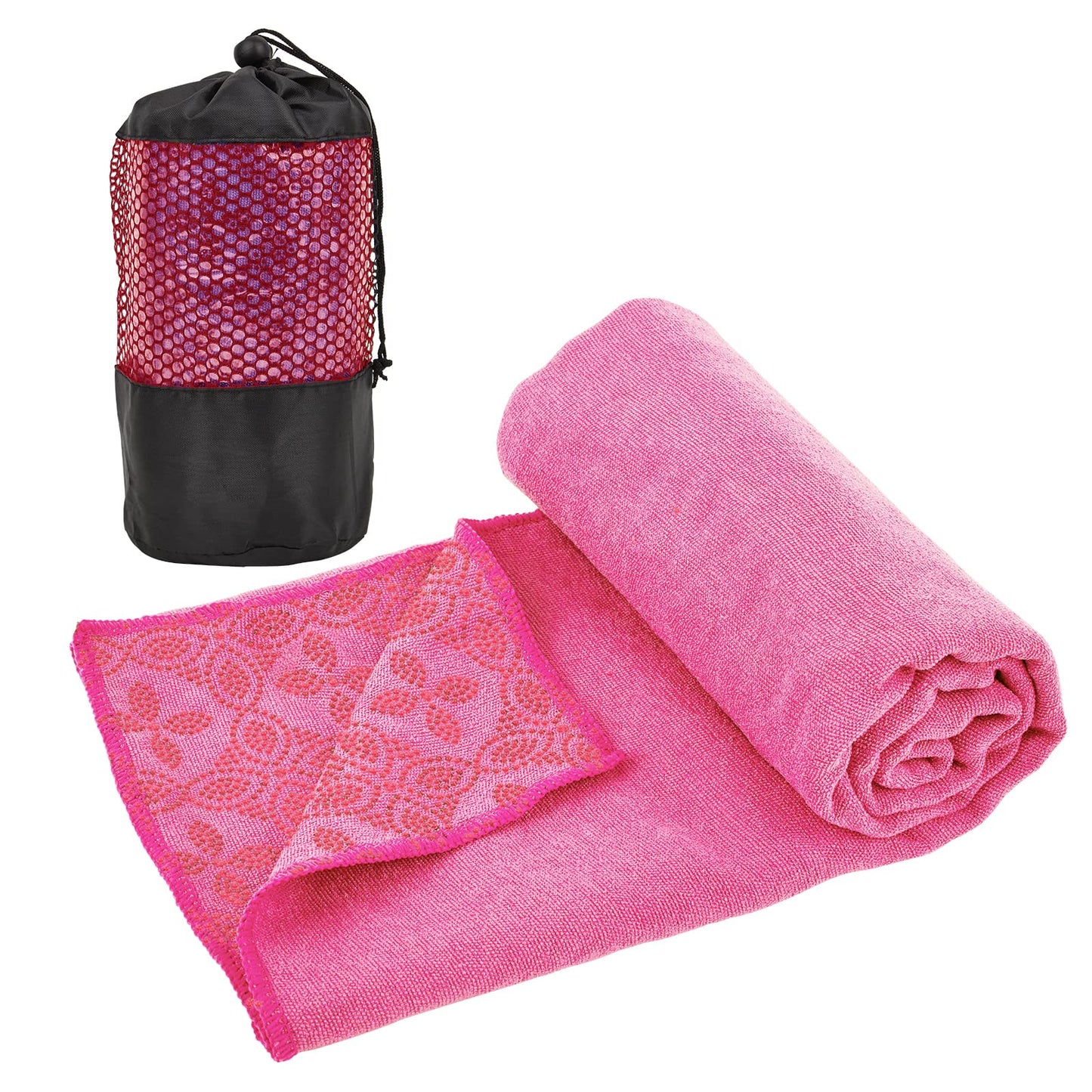 Yoga Towels, Non Slip Hot Yoga Mat Towel with Grip Dots,Super-Absorbent Soft Microfiber Yoga Blanket for Pilates, Fitness and Workout 72inch x 24inch
