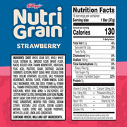 Nutri-Grain Breakfast Bars, Made with 10g Whole Grains, Snack Bars, Strawberry, 20.8oz Box (16 Bars)