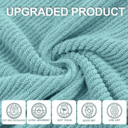 Towels for Bathroom - 100% Cotton | Lightweight | Thick | Soft, Quick Dry Towels, Bath Towel Set of 6 Large, 2 Bath 30"x56", 2 Hand 18"x28", 2 Washcloths 13"x13", Luxury Shower Towel Set, Aqua Teal