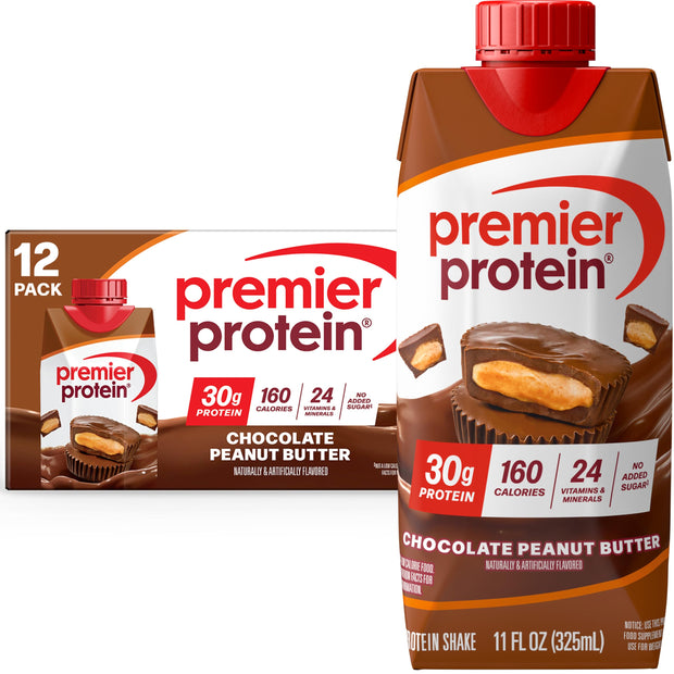 Premier Protein Shake, Cinnamon Roll, 30g Protein, No Added Sugar, 24 Vitamins & Minerals to Support Immune Health, 11 fl oz, 4 Pack (Packaging May Vary)