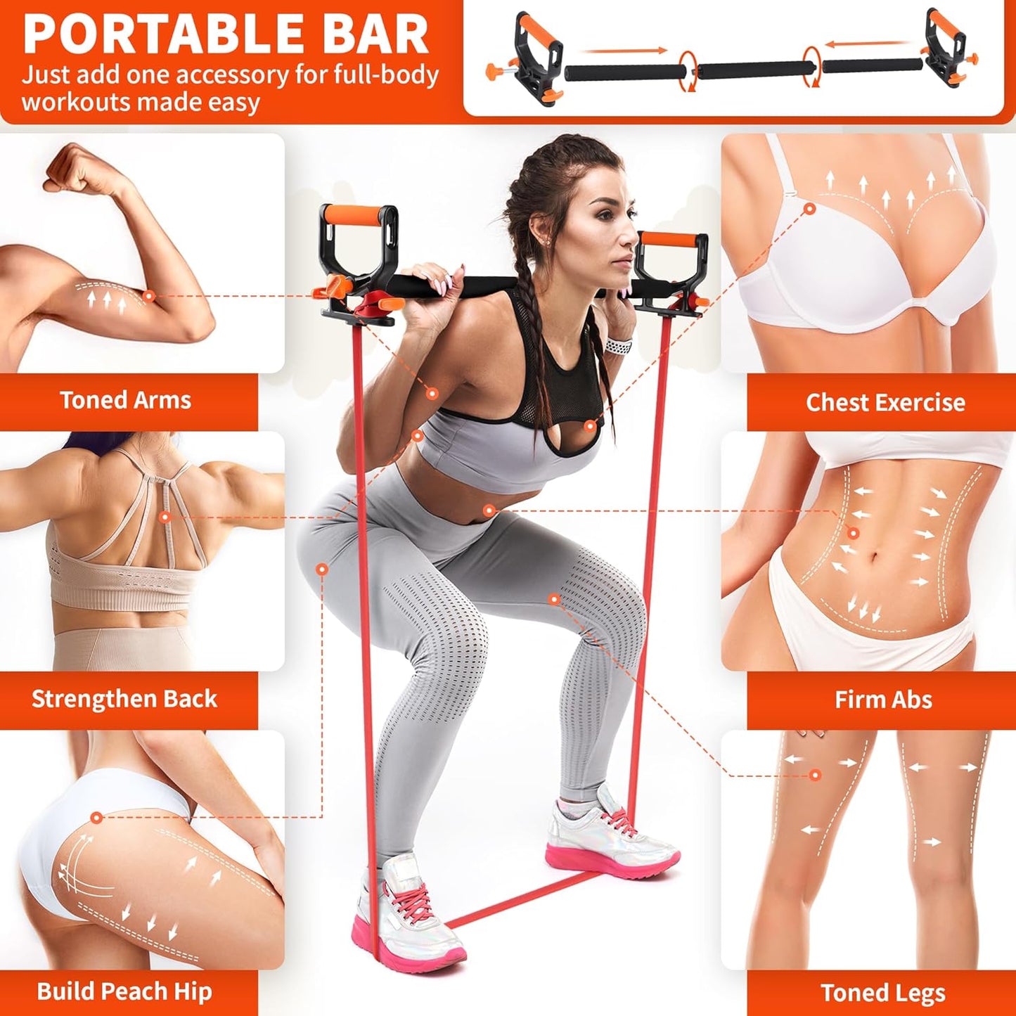 [2025 New] Northdeer Resistance Band with Patented Adjustable Handles, Exercise Band, Adjust Resistance Levels Instantly by Changing Band Length for Home Gym Yoga Pilates Full Body for Men Women