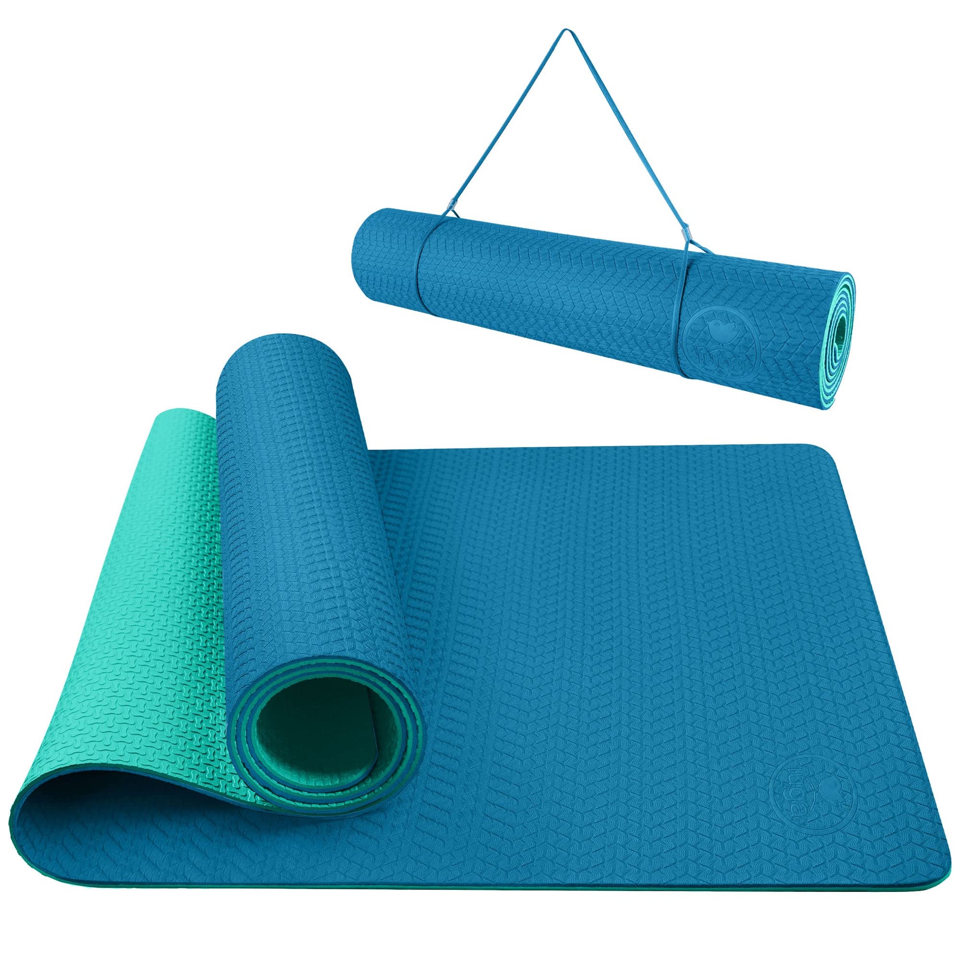 IUGA Yoga Mat Non Slip Anti-tear Pilates Mat Eco Friendly Hot Yoga Mats Thick for Workout & Exercise(72"x 24"x 6mm)
