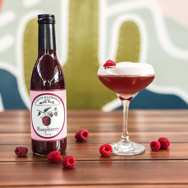 Liquid Alchemist Raspberry Syrup for Drinks - Real Ingredients Make our Raspberry Puree for Drinks the Perfect Drink Mixer - Our Cocktail Syrup is Non-GMO & Vegan (25.4 oz)