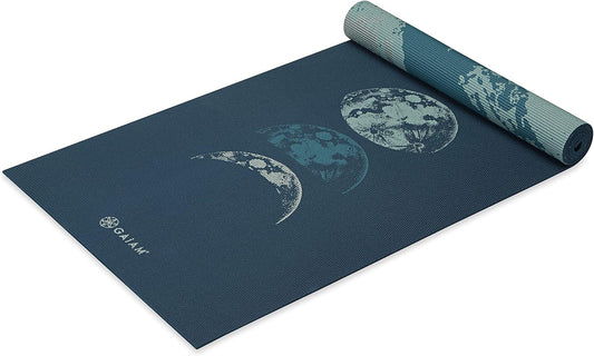 Gaiam Yoga Mat - Premium 6mm Print Reversible Extra Thick Non Slip Exercise & Fitness Mat for All Types of Yoga, Pilates & Floor Workouts (68" x 24" x 6mm Thick)