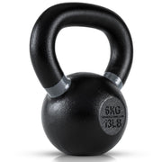 Single Cast Iron Kettlebell | Powder Coated - Wide Handle Weights for Core & Glute Workouts; Swings, Squats, Deadlifts; Strength, Endurance & Flexibility for Men & Women