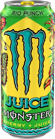 Monster Energy Juice Rio Punch, Energy + Juice, Energy Drink, 16 Ounce (Pack of 15)