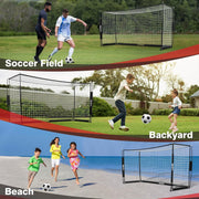Portable Soccer Goal, Detachable 12x6 FT Soccer Goals Net for Backyard, Quick Setup Training Equipment with 1 Carry Bag, 1 Football, 12 Training Cones