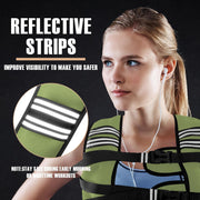 Weighted Vest Men or Women - 5/10/15/20/25/30lbs Weights with Reflective Stripe, Weighted Vest for Workout Equipment for Strength Training Running - Walking Weight Loss